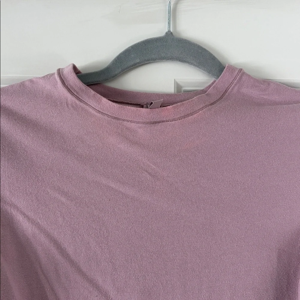 Skims Cotton Jersey Long Sleeve T-Shirt Pink Dust Small - Picture 2 of 3